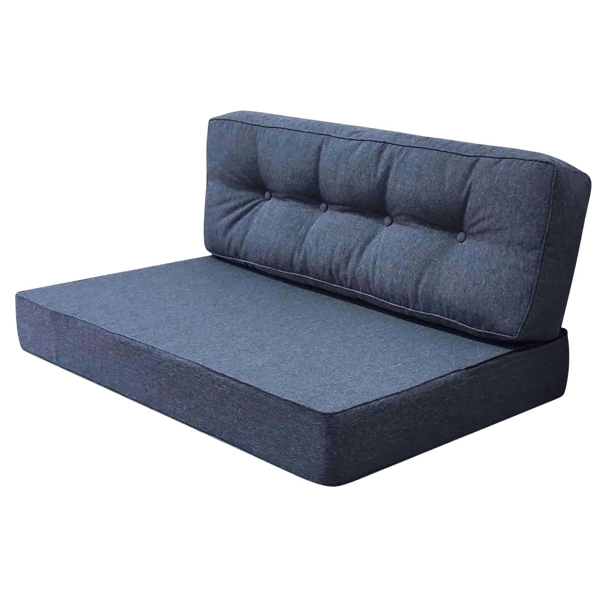Hyndesæt til pallesofa – 120×80 cm – 15 cm tyk hynder til pallesofa – Mørkeblå pallehynder – Nordstrand Home pallesofa hynder