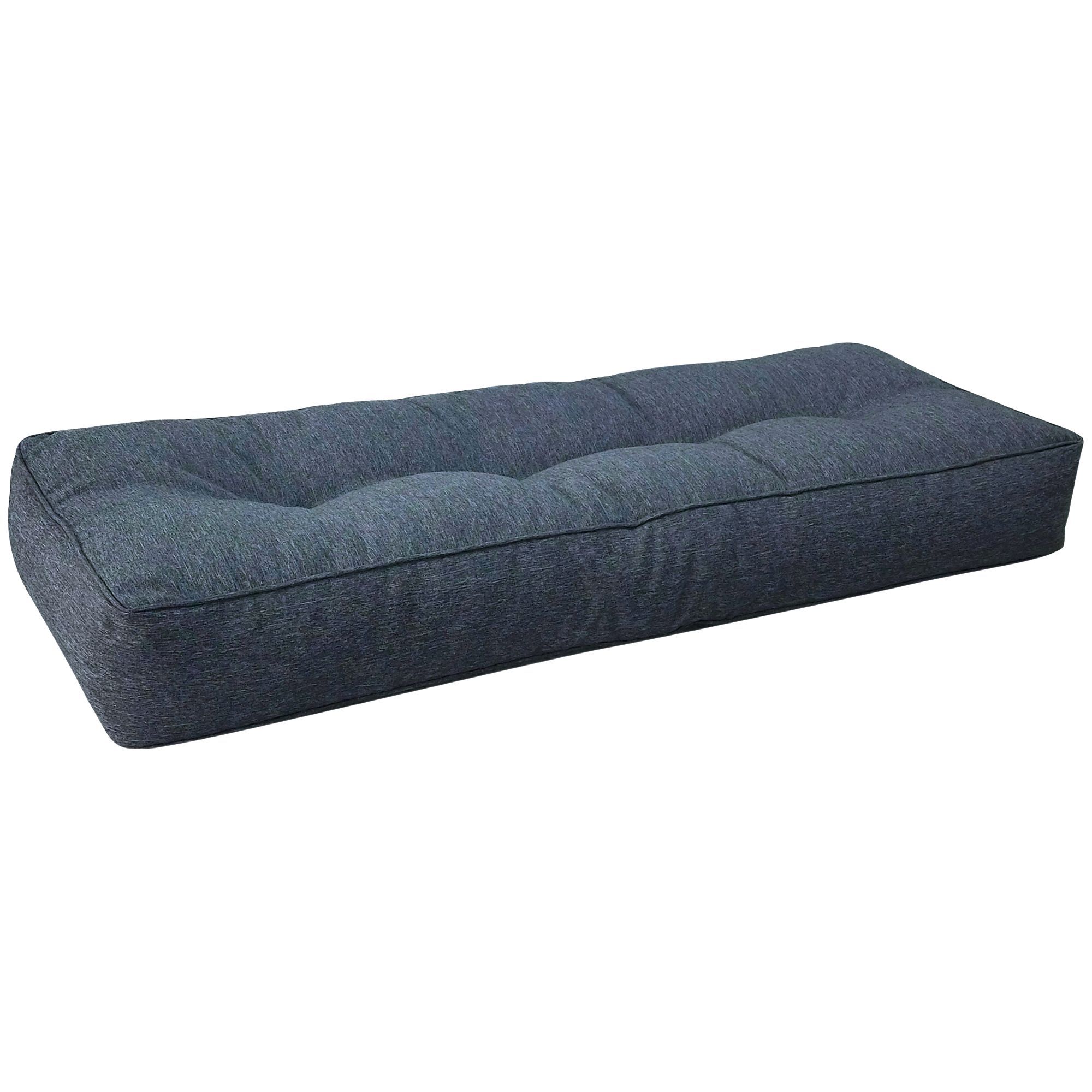 Ryghynde til pallesofa – 120×40 cm – 15 cm tyk ryghynde til palle – Mørkeblå pallehynde – Nordstrand Home pallesofa hynde