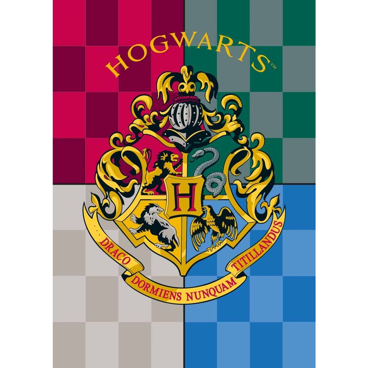 Børnetæppe - Harry Potter - 100x140 cm - Blødt og lækkert Fleece tæppe - Borg Living billede