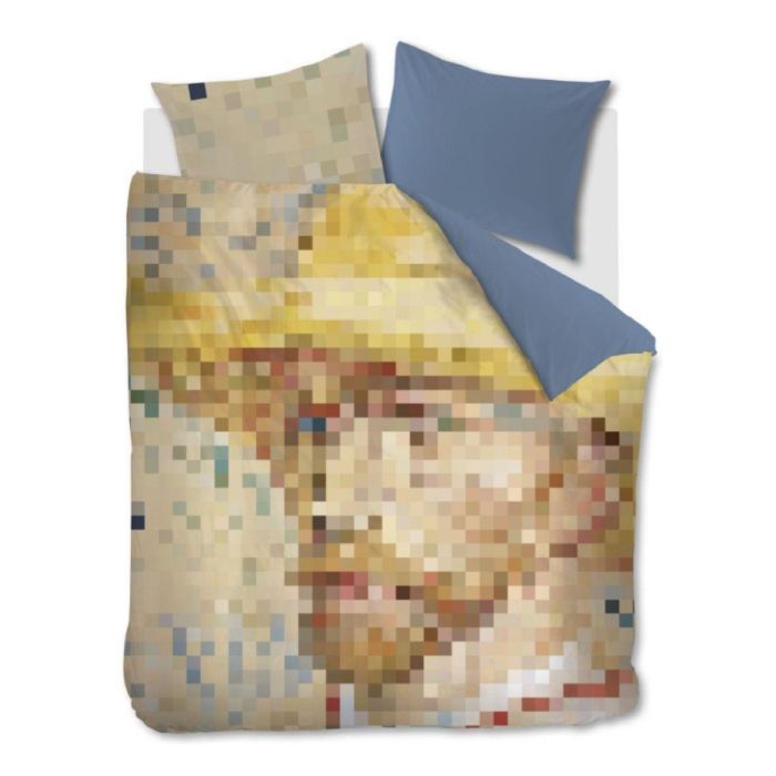 Ternet økologisk sengetøj 140x220 cm - Vendbart sengesæt i 100% økologisk bomuldssatin - Homage Multi - Beddinghouse sengelinned