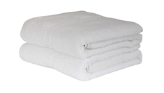 Gæstehåndklæde - 30x50 cm - Hvid - 100% Bomulds håndklæde - Ekstra blødt