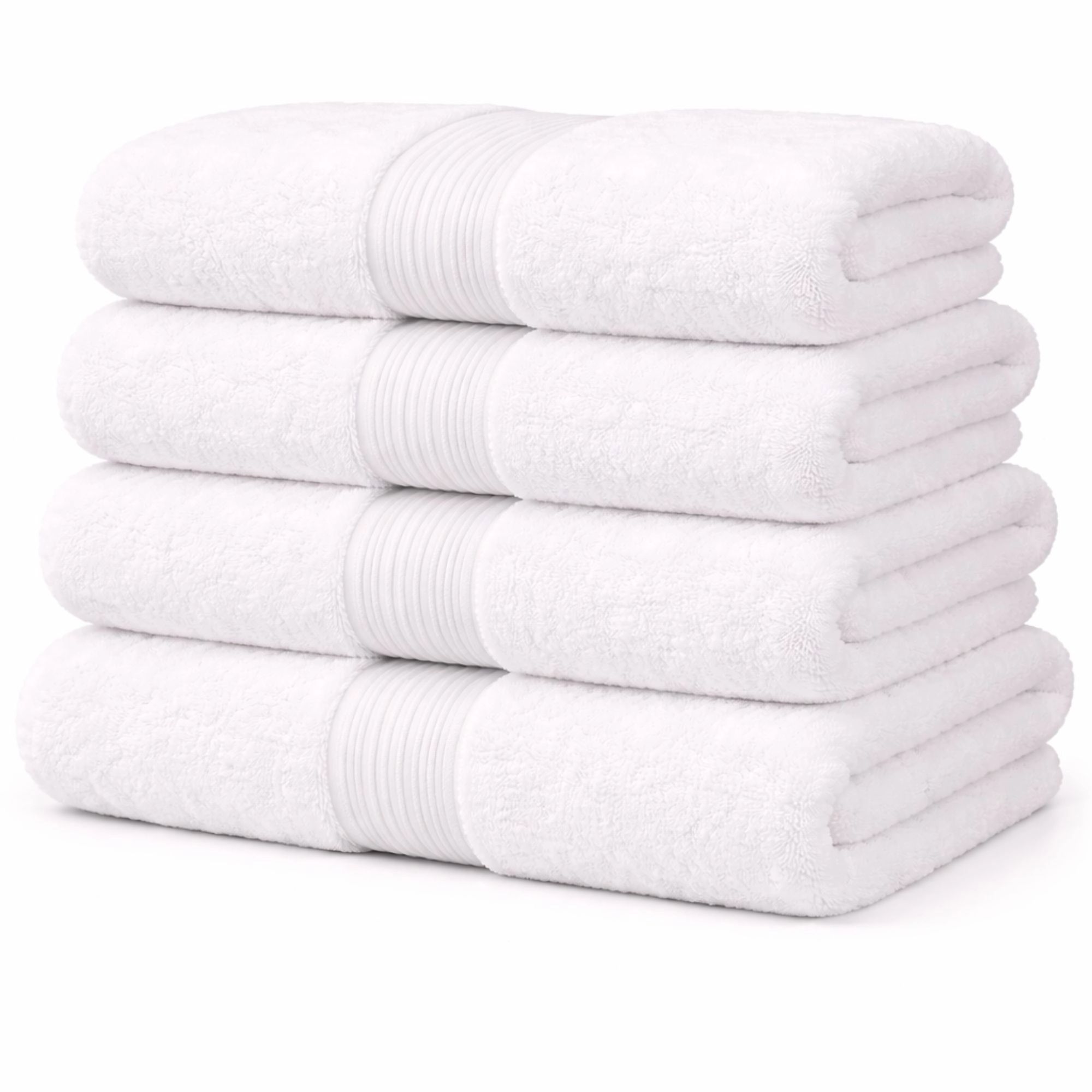 Økologisk håndklæde - 100% GOTS-certificeret bomuld - Badehåndklæde 70x140 cm - Hvid