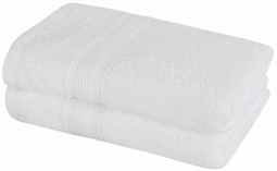 Håndklæde pakke - 2 stk 50x100 cm - Hvid - 100% Bomuld
