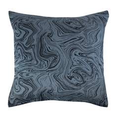 Pudebetræk 60x63 cm - Marble dark blue - Hovedpudebetræk i 100% bomuldssatin 