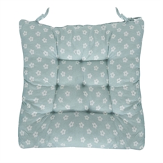 Stolehynde - 35x35x6 cm - Mint farvet - All over print - Små blomster