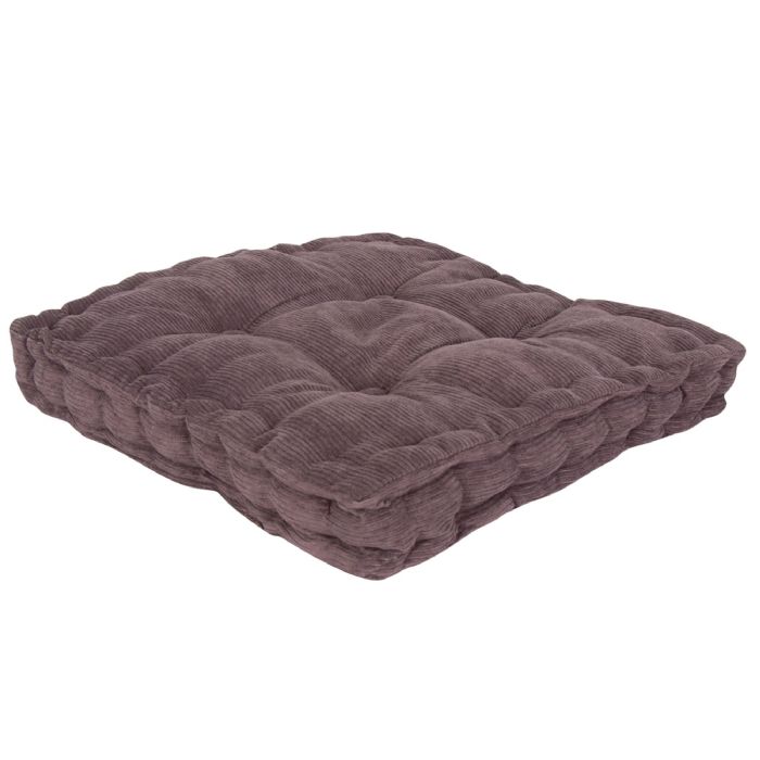 Futon hynde - 40x40x7 cm - Blød futonhynde af fløjl stof - Antracit