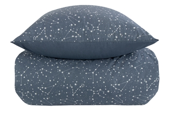Sengetøj - Zodiac blue - Stjernebillede - Dynebetræk i 100% Bomuld - Borg Living sengesæt