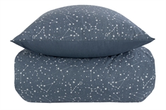Dobbeltdyne sengetøj 200x200 cm - Zodiac blue - Stjernebillede - Dynebetræk i 100% Bomuld - Borg Living
