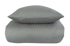 Lysegråt sengetøj - 150x210 cm - Sengesæt i 100% Bomuldssatin - Borg Living sengelinned