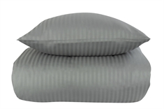 Sengetøj 240x220 cm - Gråt sengetøj - King size - 100% Bomuldssatin - Borg Living dobbelt dynebetræk