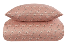 Sengetøj 200x220 cm - Summer rosa - Sengesæt i 100% Bomuldssatin - By Night sengetøj til dobbeltdyne