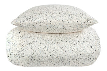 Se Sengetøj 240x220 cm - Marble white - Hvidt king size sengetøj - 100% Bomuldssatin - By Night hos Shopdyner.dk