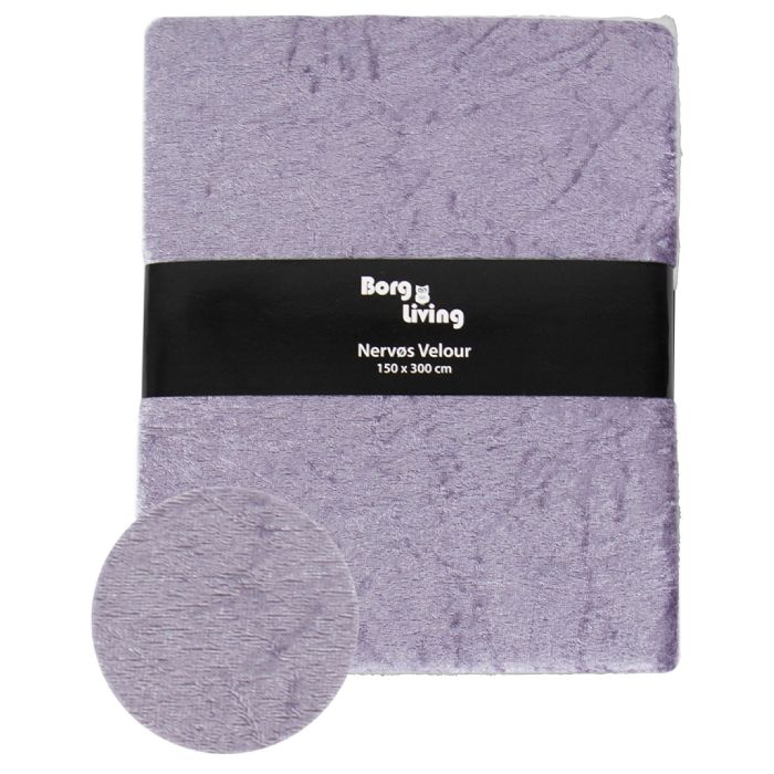 Billede af Velour dug - 15 meter - Lavendel - Nervøs velour - Pakke med 15 meter hos Shopdyner.dk