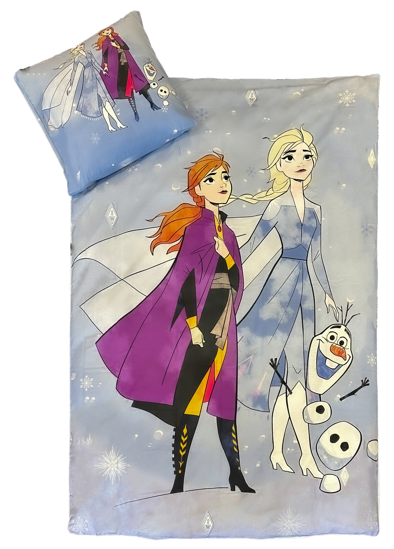Fortløbende Peep Tilkalde Disney frozen sengetøj 100% bomuld -140x200cm - Anna, Elsa og Olaf