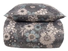 Sengetøj - Sort blomstret sengetøj - Borg Living sengelinned i polycotton 