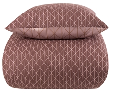Sengetøj - Harlequin peach - Dynebetræk med 2 design i 100% Bomuld - Borg Living sengesæt