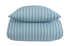 Dobbeltdyne sengetøj 200x220 cm - Stripes blue - Stribet sengetøj til dobbeltdyner - 100% Bomuld 