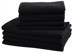 Microfiber håndklæder - 8 stk i pakke - Sort - Letvægts håndklæder 