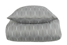 Sengetøj - Wave grey - Mønstret sengesæt - Microfiber - IN Style