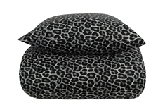 Sengetøj 150x210 cm - Leopard plettet dynebetræk - 100% Bomuld - Borg Living sengesæt