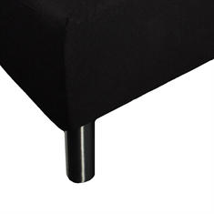 Stræklagen 160x200 cm - Sort Jersey lagen - 100% Bomuld - Faconlagen til madras 