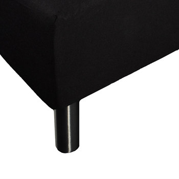 Billede af Stræklagen 160x200 cm - Sort Jersey lagen - 100% Bomuld - Faconlagen til madras