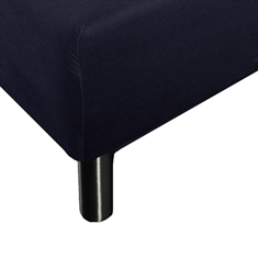 Stræklagen 80x200 cm - Mørkeblåt jersey lagen - 100% Bomuld - Faconlagen til madras 