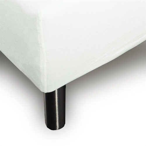 Stræklagen 140×200 cm – Hvidt jersey lagen – 100% Bomuld – Faconlagen til madras