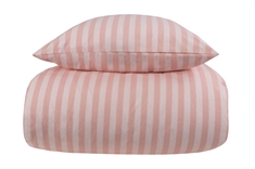 Dobbeltdyne sengetøj 200x220 cm - Stripes rose - Stribet sengetøj til dobbeltdyner - 100% Bomuld - Borg Living