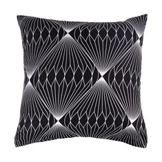  Pudebetræk 60x63 cm - Diamond black - mønstret pudebetræk - In Style
