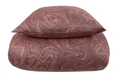 Sengetøj 240x220 cm - King Size - Marble lavender - Rosa sengetøj - 100% Bomuldssatin - By Night