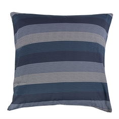 Pudebetræk 60x63 cm - Big stripes blue - Hovedpudebetræk i 100% bomuldssatin 