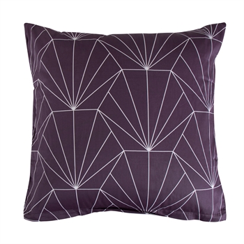 Se Pudebetræk 60x63 cm - Vendbart design i 100% Bomuldssatin - Hexagon blomme - Fra By Night hos Shopdyner.dk