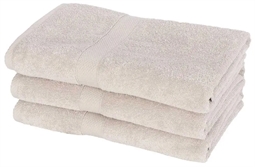 Badehåndklæde - 70x140 cm - Diamant - Lysegrå - 100% Bomuld - Bløde bade håndklæder fra Egeria