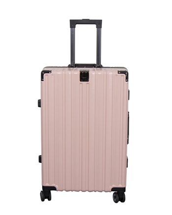 Stor kuffert - Eksklusiv hardcase kuffert - 95 liter - Rosa - Leyvægts rejsekuffert