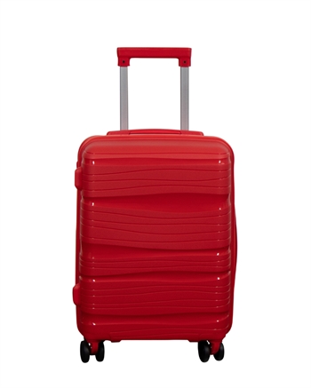Billede af Kabinekuffert - Letvægts kuffert i polypropylen - Waves rød - Hardcase rejsekuffert hos Shopdyner.dk