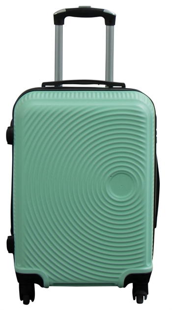 Billede af Håndbagage kuffert - Hardcase letvægt kuffert - Kabine trolley - Pastel grønne cirkler