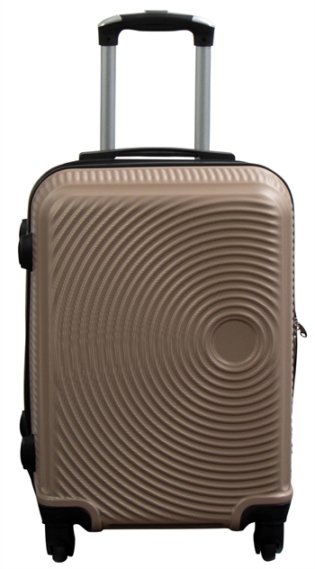 Billede af Håndbagage kuffert - Hardcase letvægt kuffert - Kabine trolley - Guld cirkler