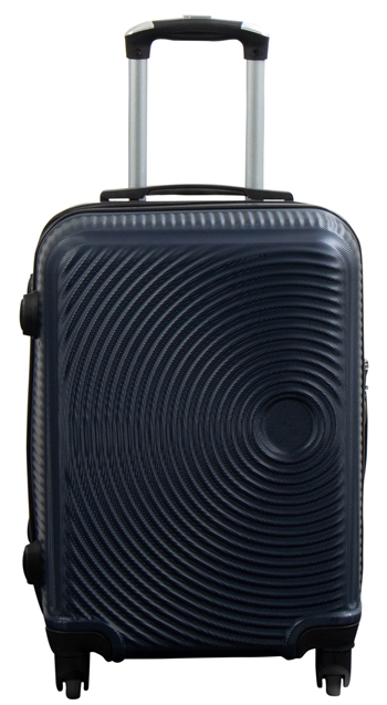 Billede af Håndbagage kuffert - Hardcase letvægt kuffert - Kabine trolley - Mørkeblå cirkler