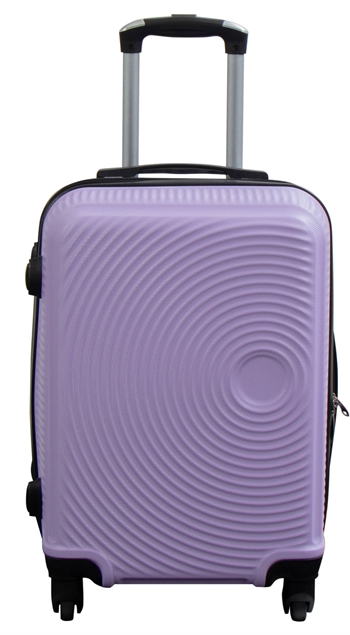 Billede af Håndbagage kuffert - Hardcase letvægt kuffert - Kabine trolley - Lyslilla cirkler