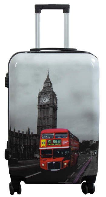 Billede af Kuffert - Hardcase kuffert - Str. Medium - Kuffert med motiv - Big Ben - Eksklusiv letvægt rejsekuffert
