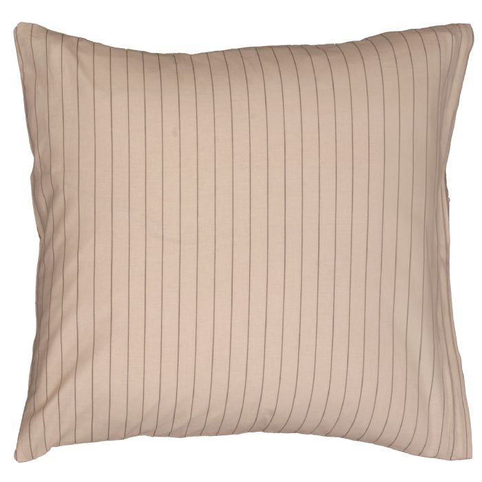  Pudebetræk 60x63 cm - 100% bomuld - Sand stribet hovedpudebetræk - Nordstrand Home