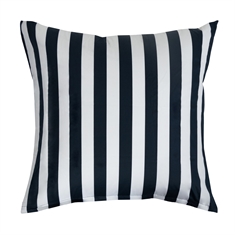 Pudebetræk 50x70 cm - Nordic Stripe - Mørke blå og Hvid - 100% Bomuldssatin 