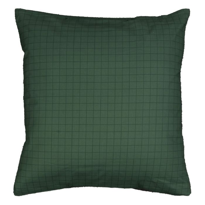  Pudebetræk 60x63 cm - 100% bomuld - Grøn ternet hovedpudebetræk - Nordstrand Home