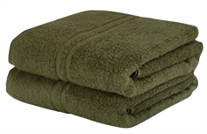 Badehåndklæde - 65x130 cm - Grøn - 100% Bomulds håndklæde - Ekstra blødt