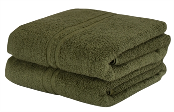 Billede af Badehåndklæde - 65x130 cm - Grøn - 100% Bomulds håndklæde - Ekstra blødt hos Shopdyner.dk
