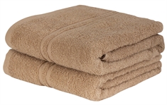 Badehåndklæde - 65x130 cm - Natur - 100% Bomulds håndklæde - Ekstra blødt