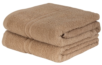 Billede af Badehåndklæde - 65x130 cm - Natur - 100% Bomulds håndklæde - Ekstra blødt