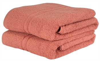 Billede af Badehåndklæde - 65x130 cm - Coral - 100% Bomulds håndklæde - Ekstra blødt