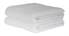 Håndklæde - 50x90 cm - Hvid - 100% Bomulds håndklæde - Ekstra blødt